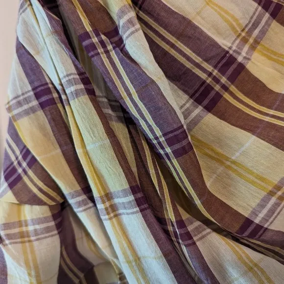 Isabel Marant Etoile &quot;Birdy&quot; Yellow Plaid Skirt