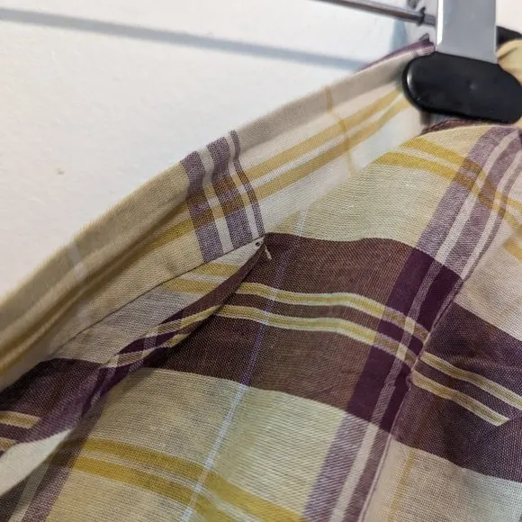 Isabel Marant Etoile &quot;Birdy&quot; Yellow Plaid Skirt