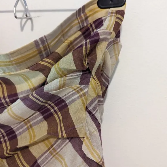 Isabel Marant Etoile &quot;Birdy&quot; Yellow Plaid Skirt