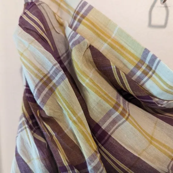 Isabel Marant Etoile &quot;Birdy&quot; Yellow Plaid Skirt