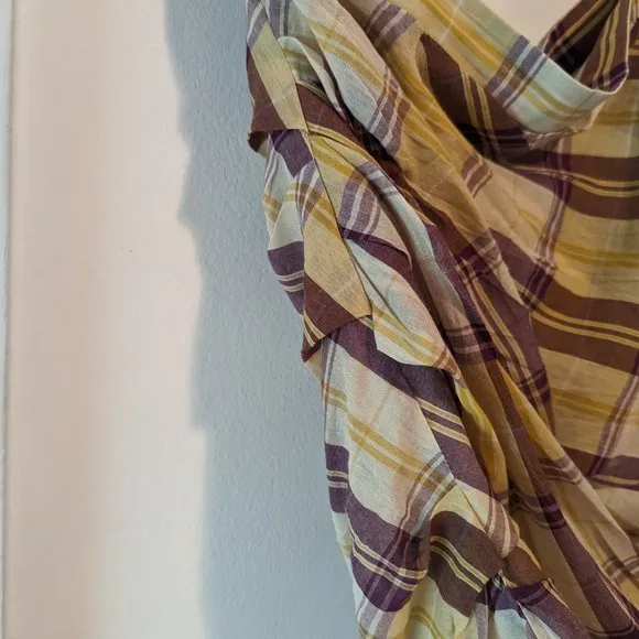 Isabel Marant Etoile &quot;Birdy&quot; Yellow Plaid Skirt