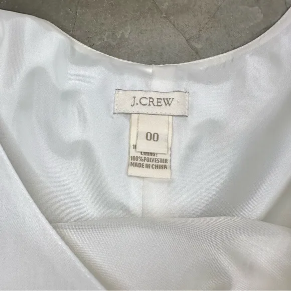 J Crew fit and flare dress with Rickrack trim in white Sz 00