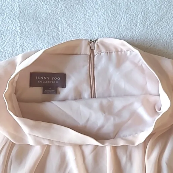 Jenny Yoo Hampton Maxi Skirt. Size 4. Blush Nude. Zip Back. Like New.