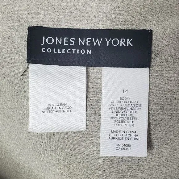 Jones New York 14 Brown Maxi Skirt Full A Line Embroidered Pattern Geometric