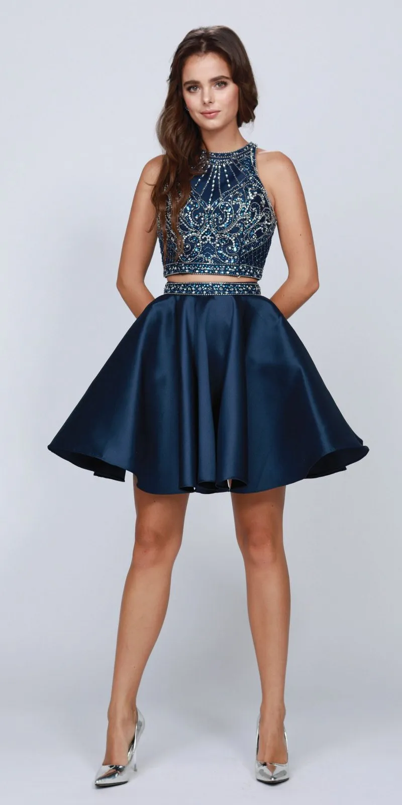Juliet 811 Two-Piece Short Dress Cut-Out Back