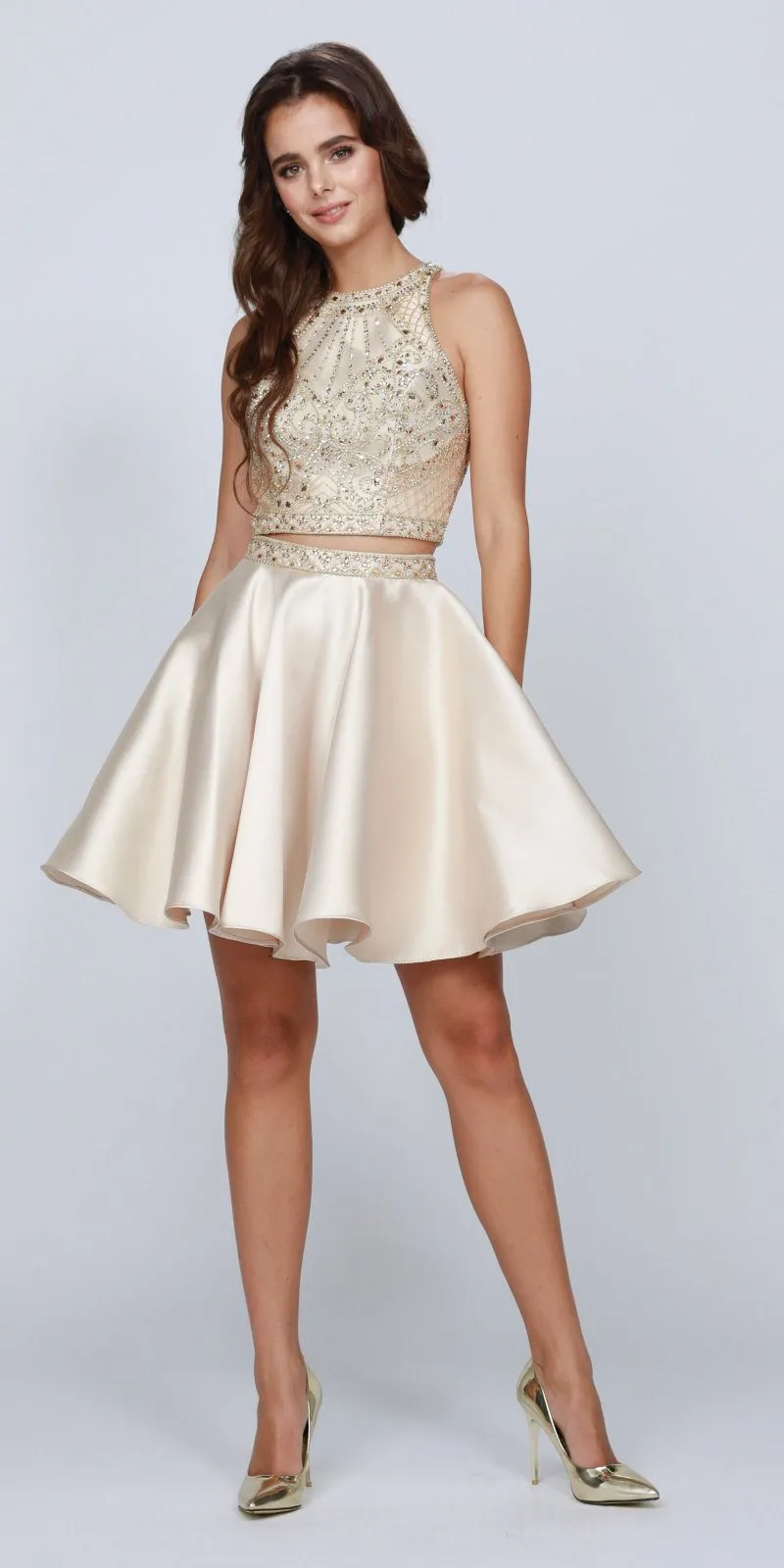 Juliet 811 Two-Piece Short Dress Cut-Out Back