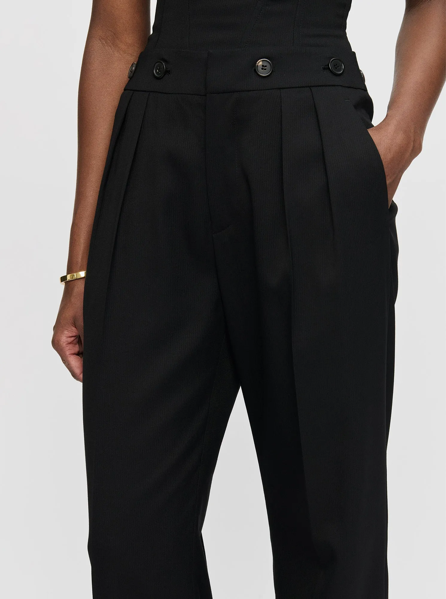 JUNO Corset waist pant Black