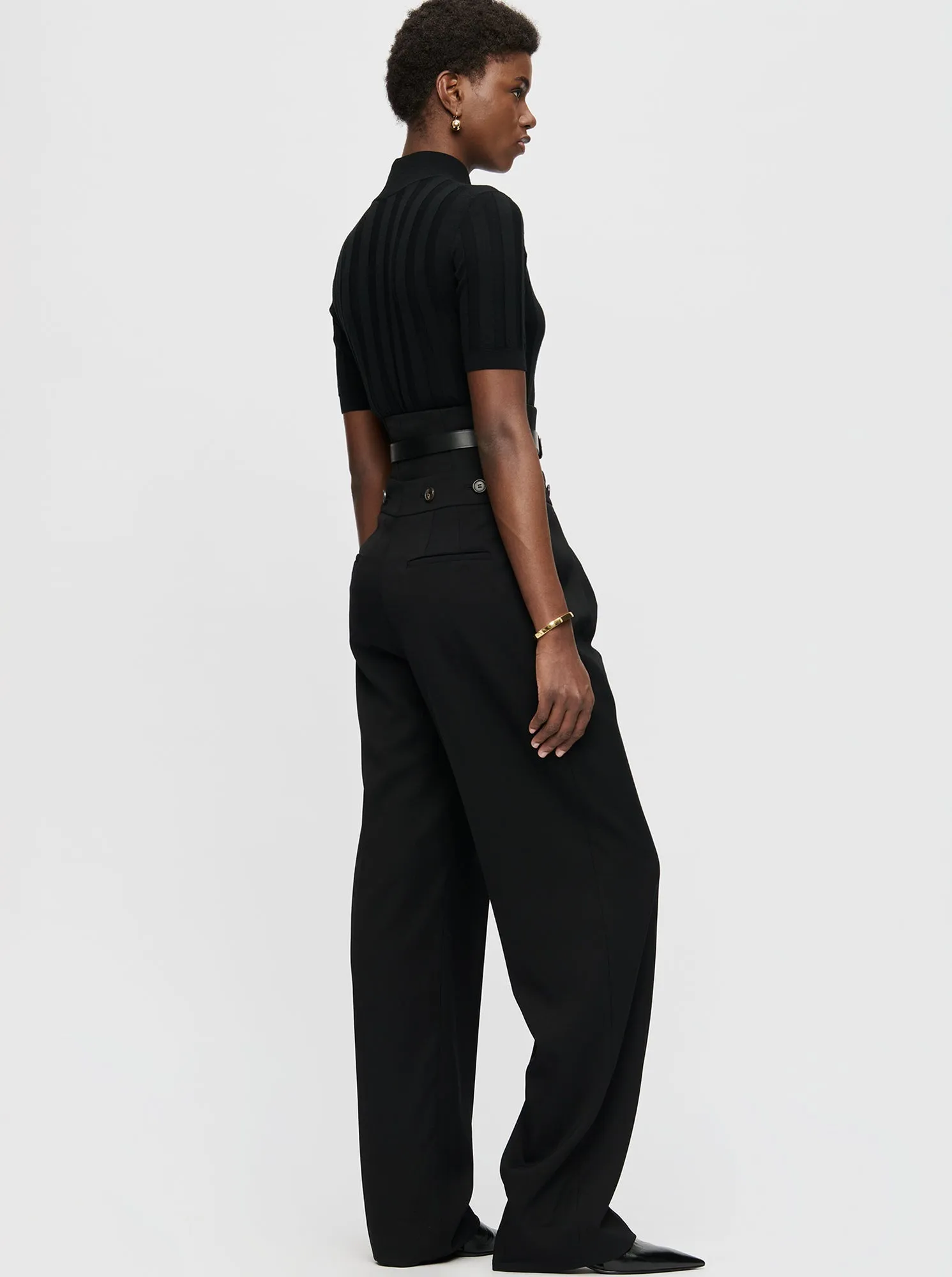 JUNO Corset waist pant Black