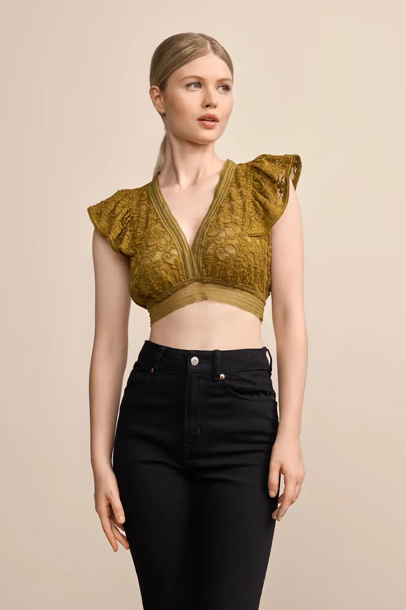 Kruger Dirndl Blouse "Saralana" olive