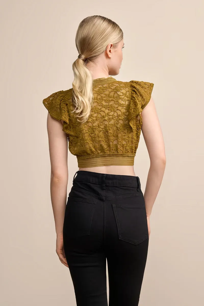 Kruger Dirndl Blouse "Saralana" olive