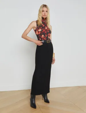 L’AGENCE - Miriam Denim Skirt - Saturated Black