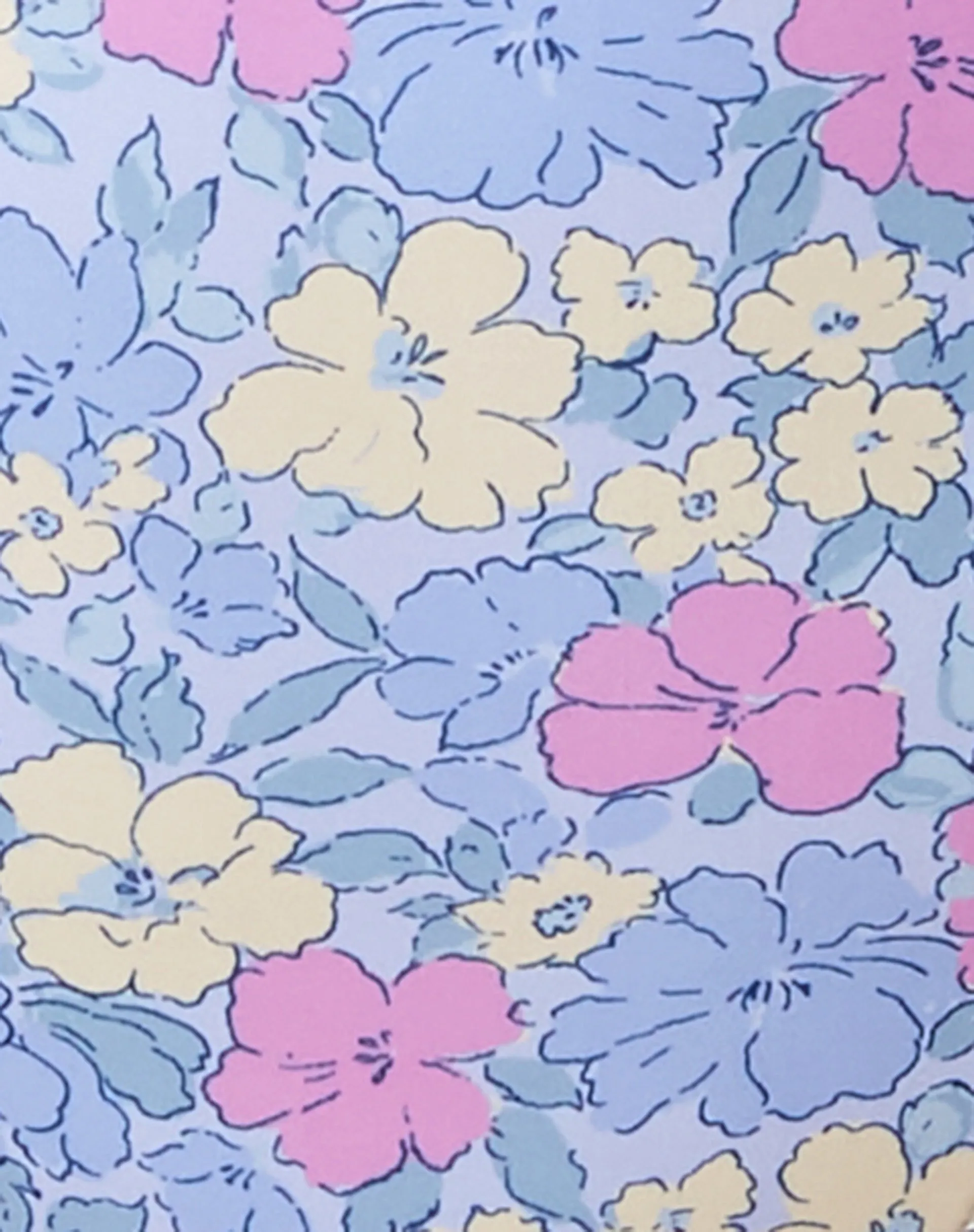 Liana Bikini Top in Washed Out Pastel Floral