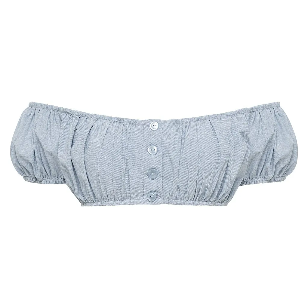 Light Denim Bandita Bikini Top