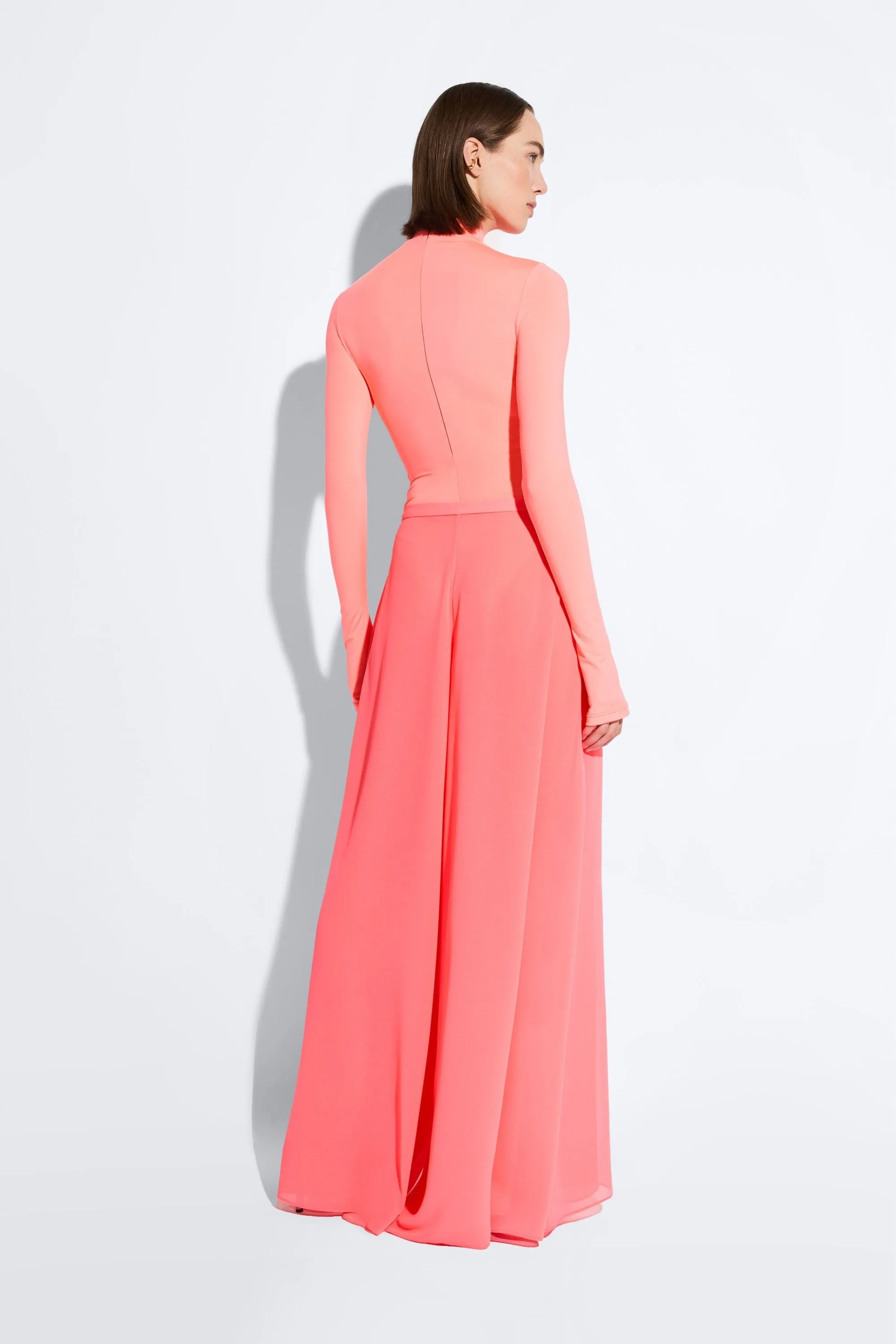 Lightweight Georgette Wide Leg Pant With Pockets