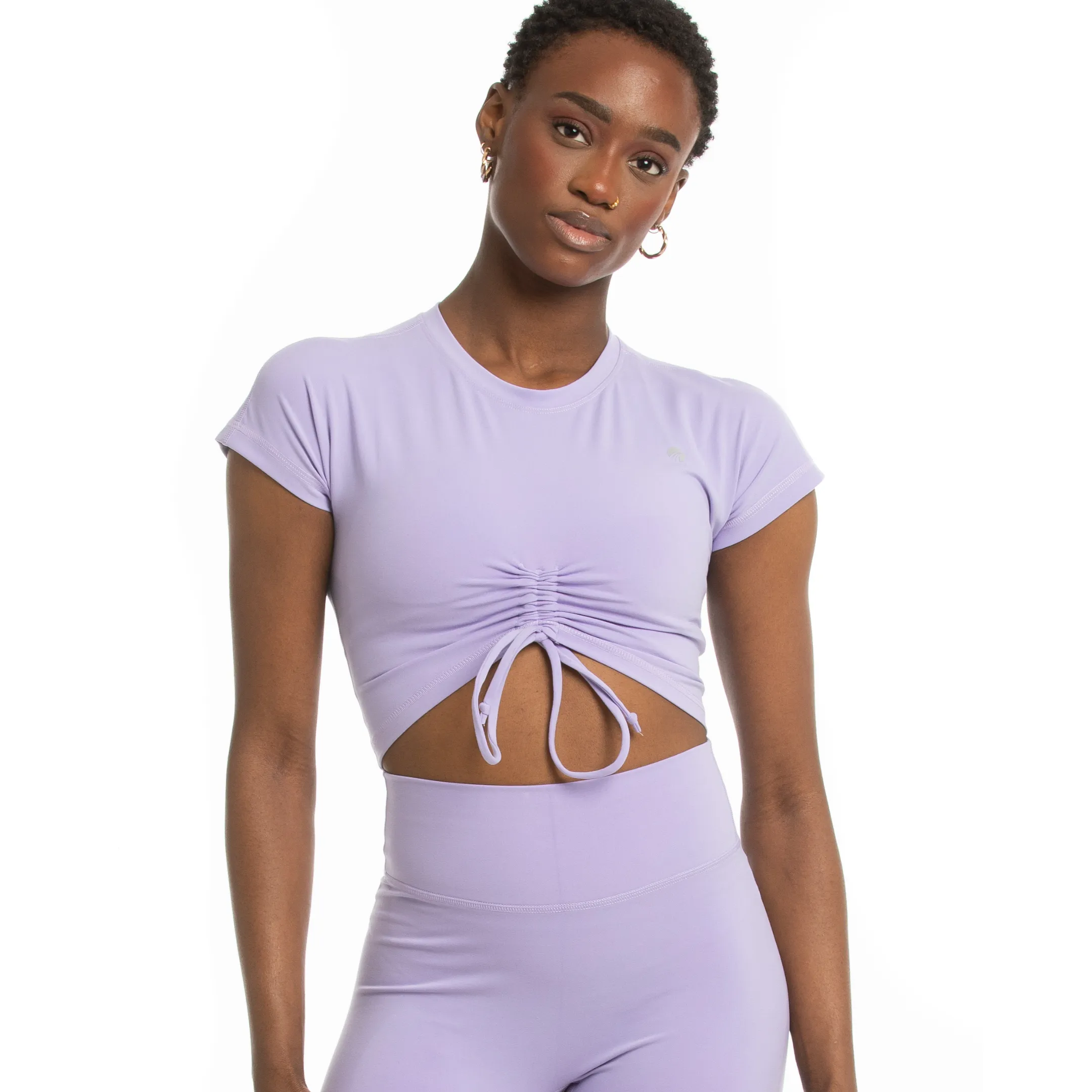 Lilac Tie Front Top