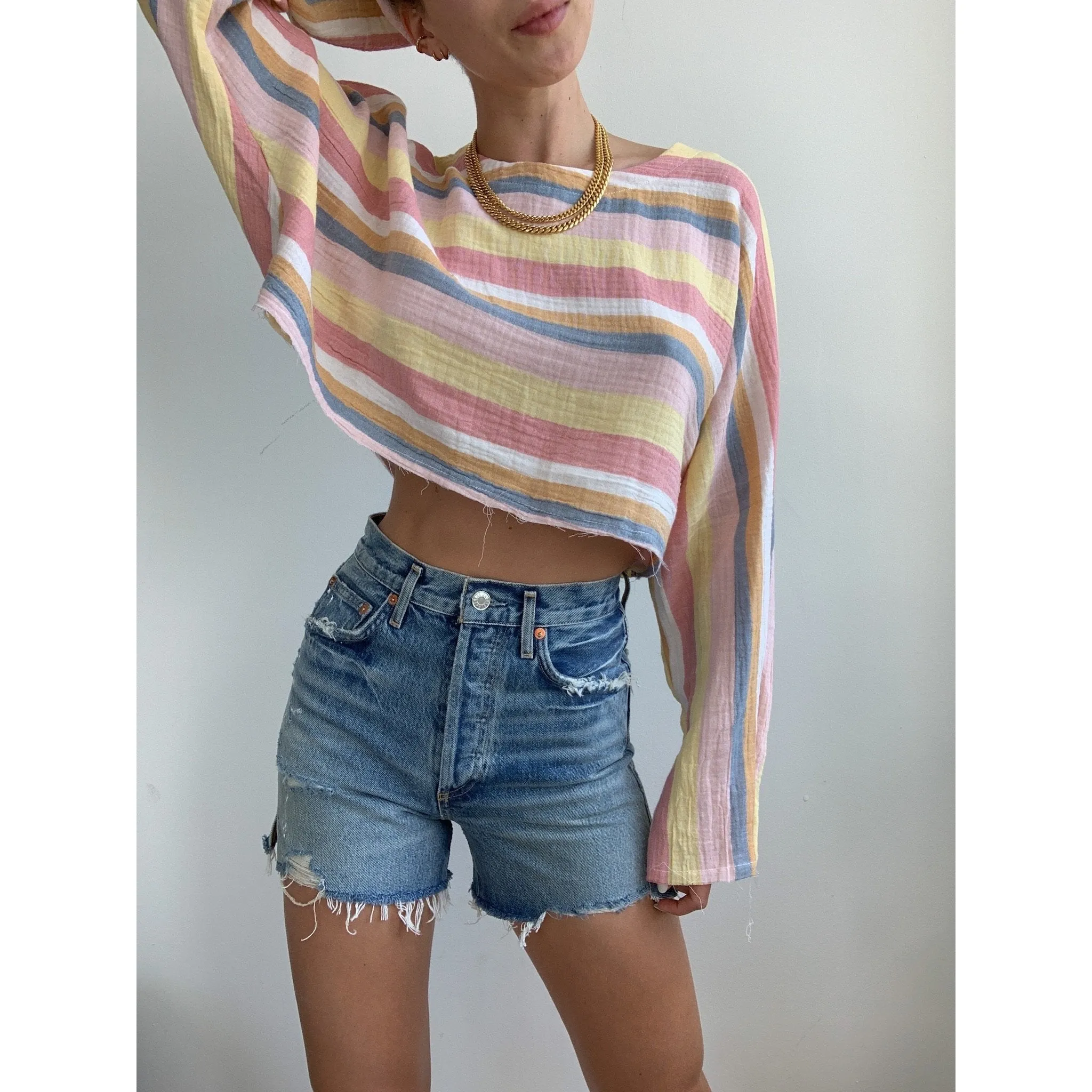Lin Crop Blouse