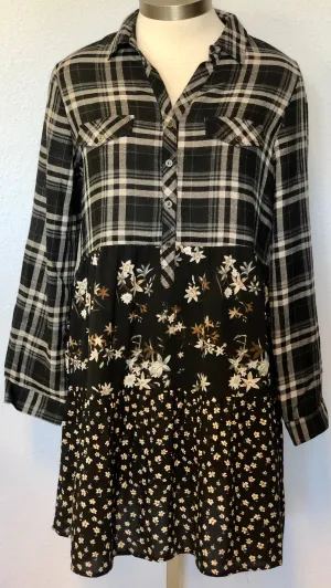 LS BUTTON DOWN DRESS