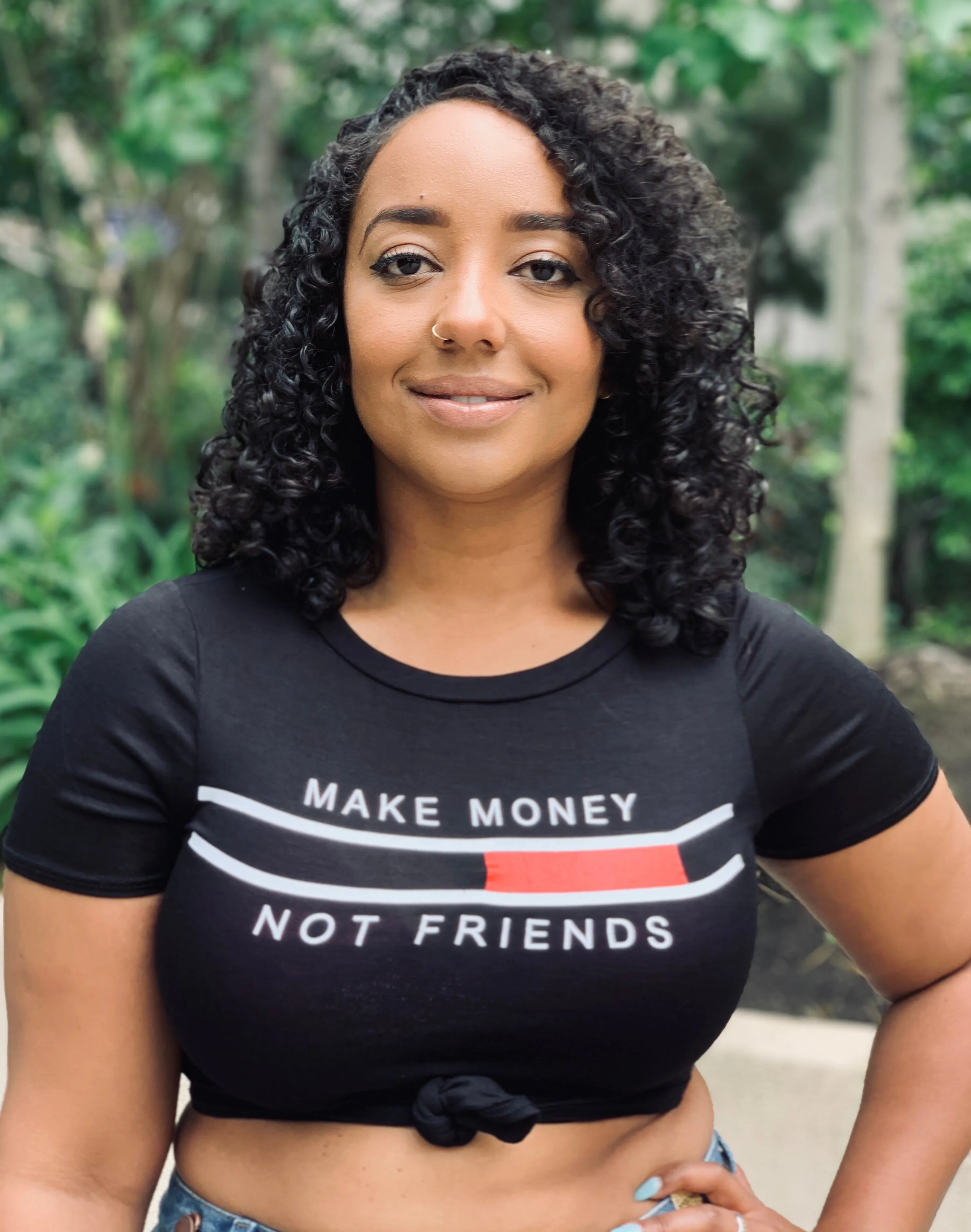 Make Money Not Friends Crop Top