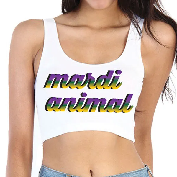 Mardi Animal Crop Tank Top