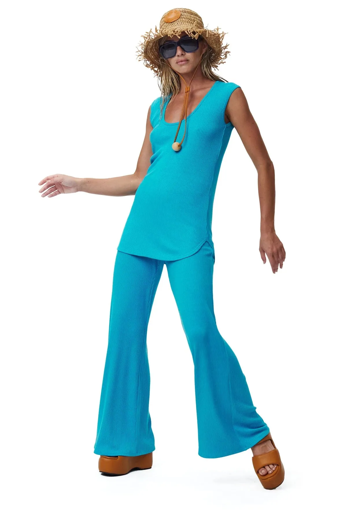 Marek Pant in Ocean Fine Rib