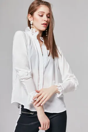 Melissa Ruffled-Neck Blouse