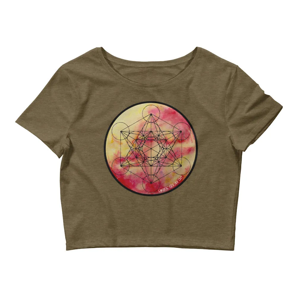 Metatron Solara Sacred Geometry Women's Crop Top