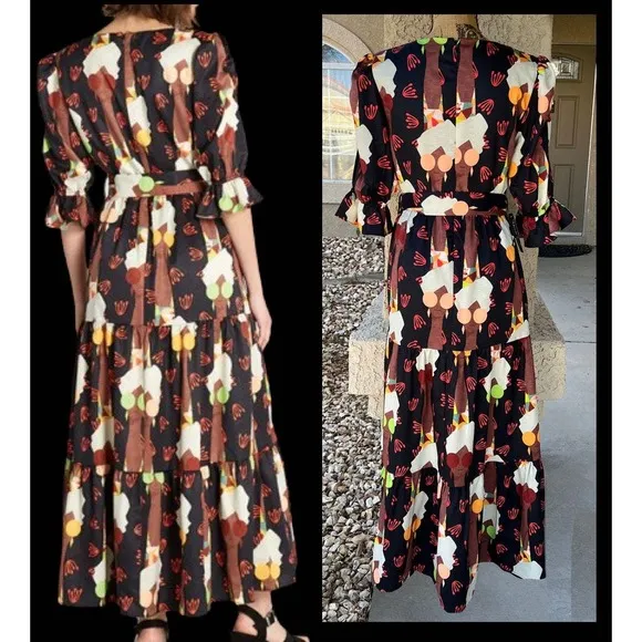 Modcloth Hutch Let's Go Boho Maxi Dress Size 6