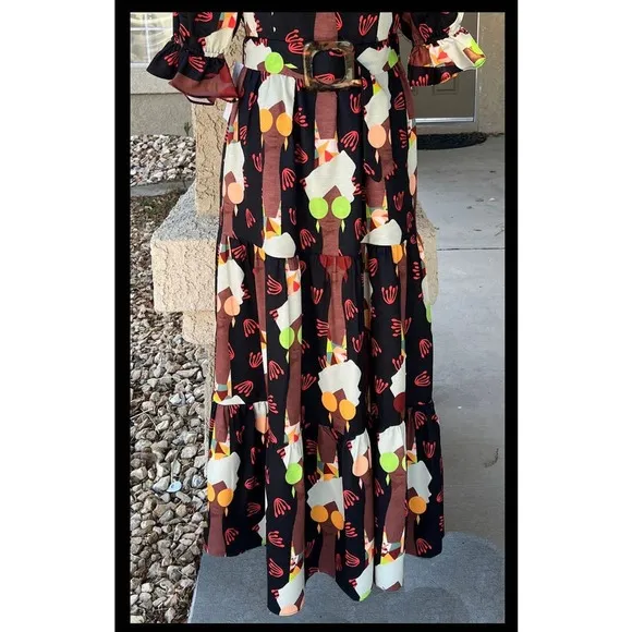 Modcloth Hutch Let's Go Boho Maxi Dress Size 6