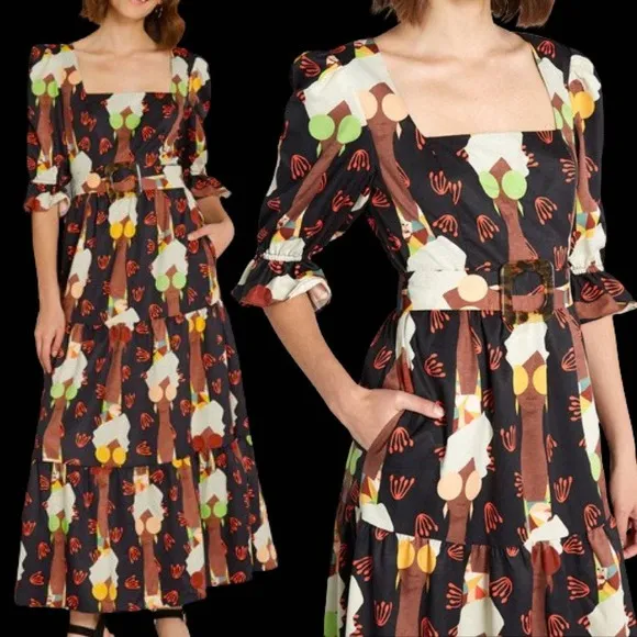 Modcloth Hutch Let's Go Boho Maxi Dress Size 6