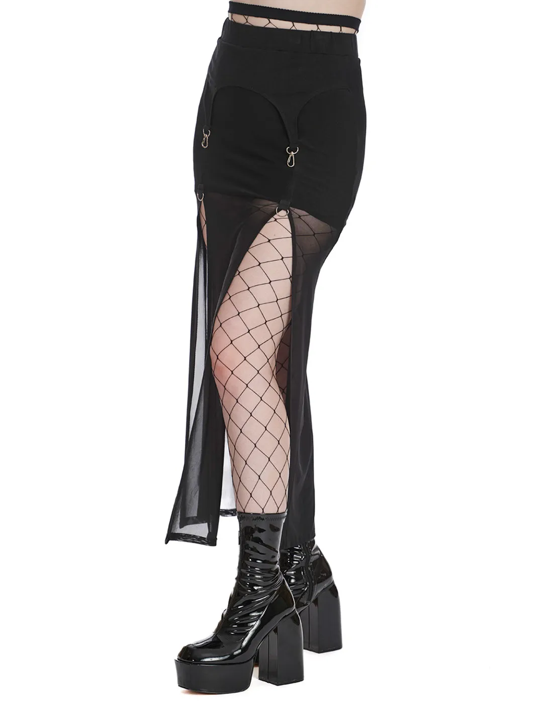 Moody Melody Slit Skirt
