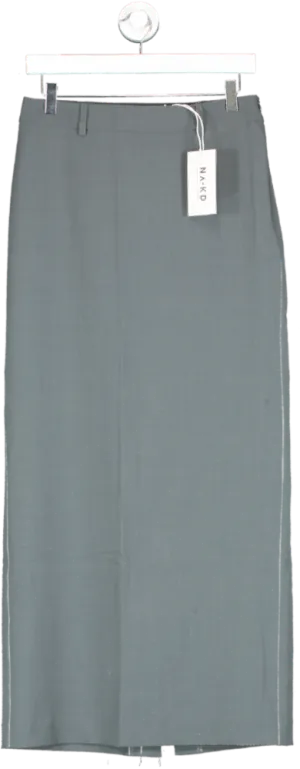 NA-KD Grey Maxi Belt Loop Detail Skirt W36