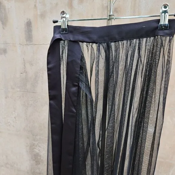 Nasty gal sheer maxi wrap skirt