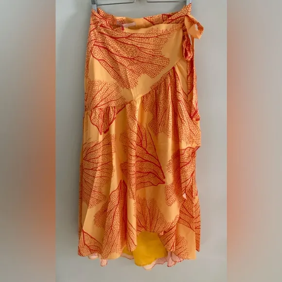 NEW Anthropologie Hutch Printed Wrap Maxi Skirt