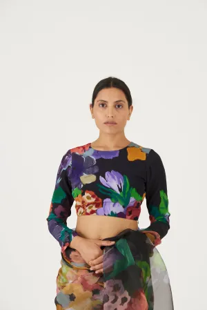 New Season Fall 24/Summer 25-Blouse-Crepe-Farah Black-YAMLS07-Fashion Edit Yam