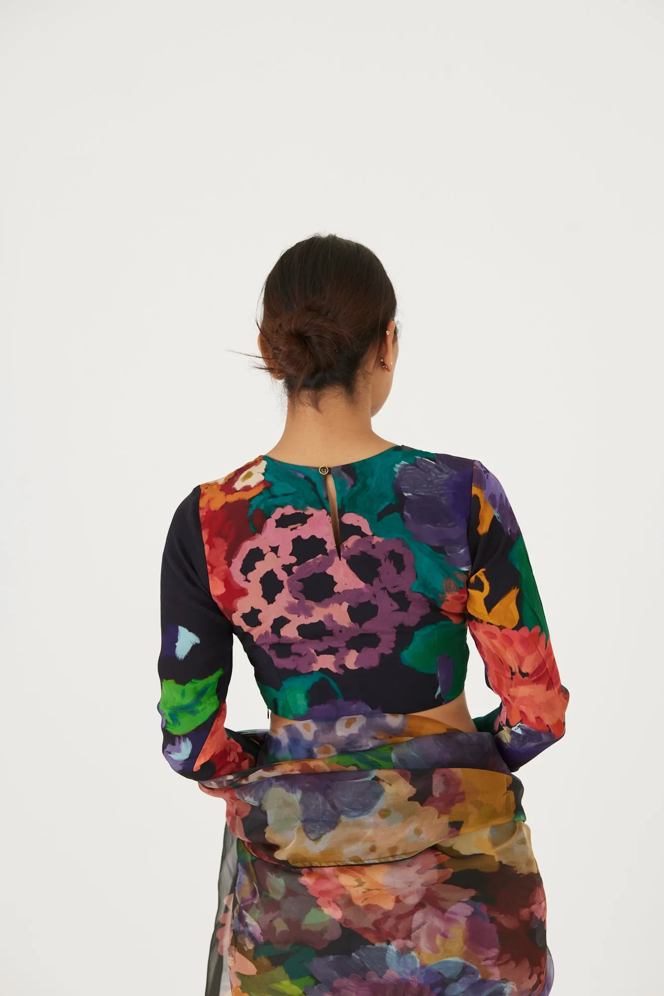 New Season Fall 24/Summer 25-Blouse-Crepe-Farah Black-YAMLS07-Fashion Edit Yam