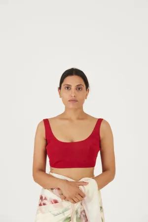 New Season Fall 24/Summer 25-Blouse-Crepe-Juliet Red-YAMLS41-Fashion Edit Yam