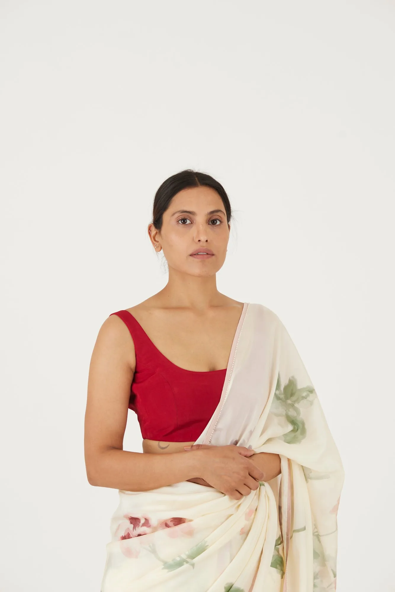 New Season Fall 24/Summer 25-Blouse-Crepe-Juliet Red-YAMLS41-Fashion Edit Yam