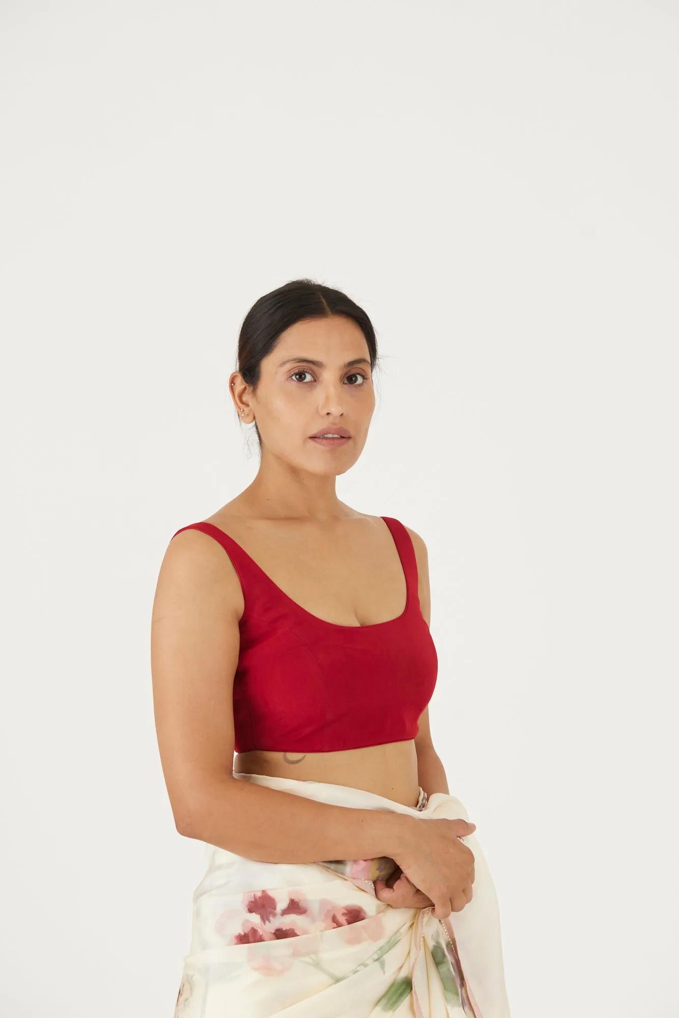 New Season Fall 24/Summer 25-Blouse-Crepe-Juliet Red-YAMLS41-Fashion Edit Yam