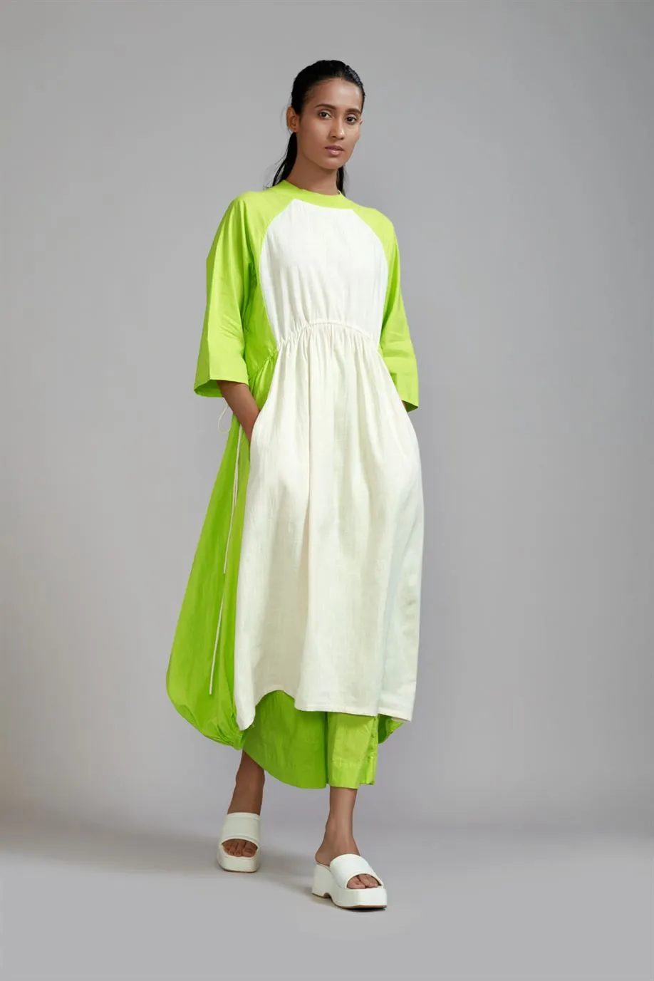 New Season Summer/Fall 2024-Coord Set Raglan Vari 2pcs Cotton Offwhite-Neon Green-MT CB RAG VARI Coord Set-Offwhite-NG 2pcs-Fashion Edit Mati