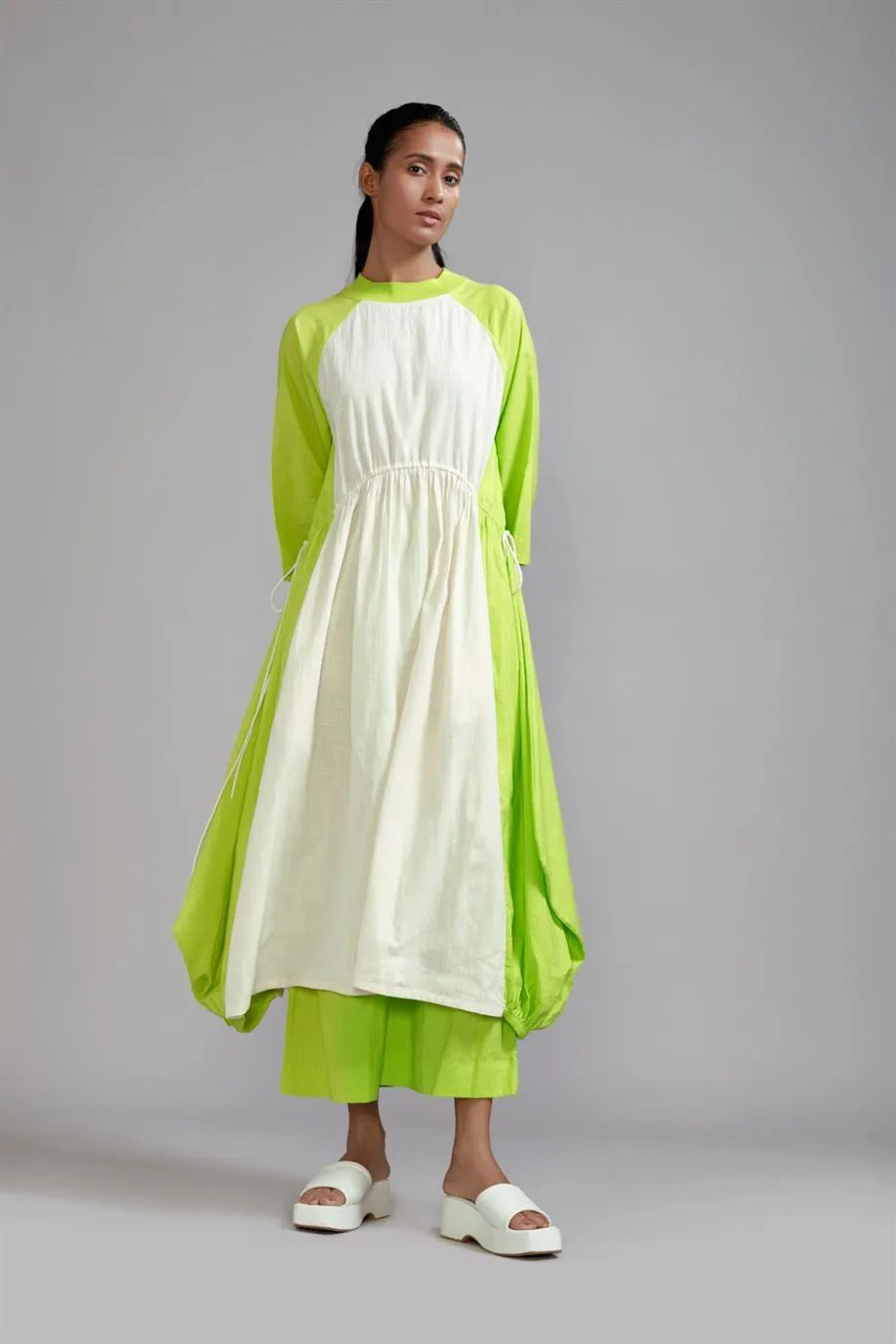 New Season Summer/Fall 2024-Coord Set Raglan Vari 2pcs Cotton Offwhite-Neon Green-MT CB RAG VARI Coord Set-Offwhite-NG 2pcs-Fashion Edit Mati