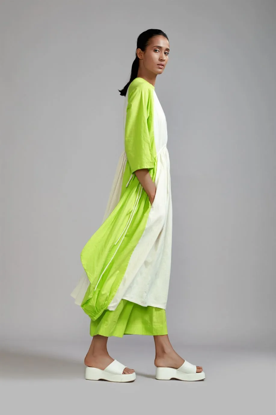 New Season Summer/Fall 2024-Coord Set Raglan Vari 2pcs Cotton Offwhite-Neon Green-MT CB RAG VARI Coord Set-Offwhite-NG 2pcs-Fashion Edit Mati