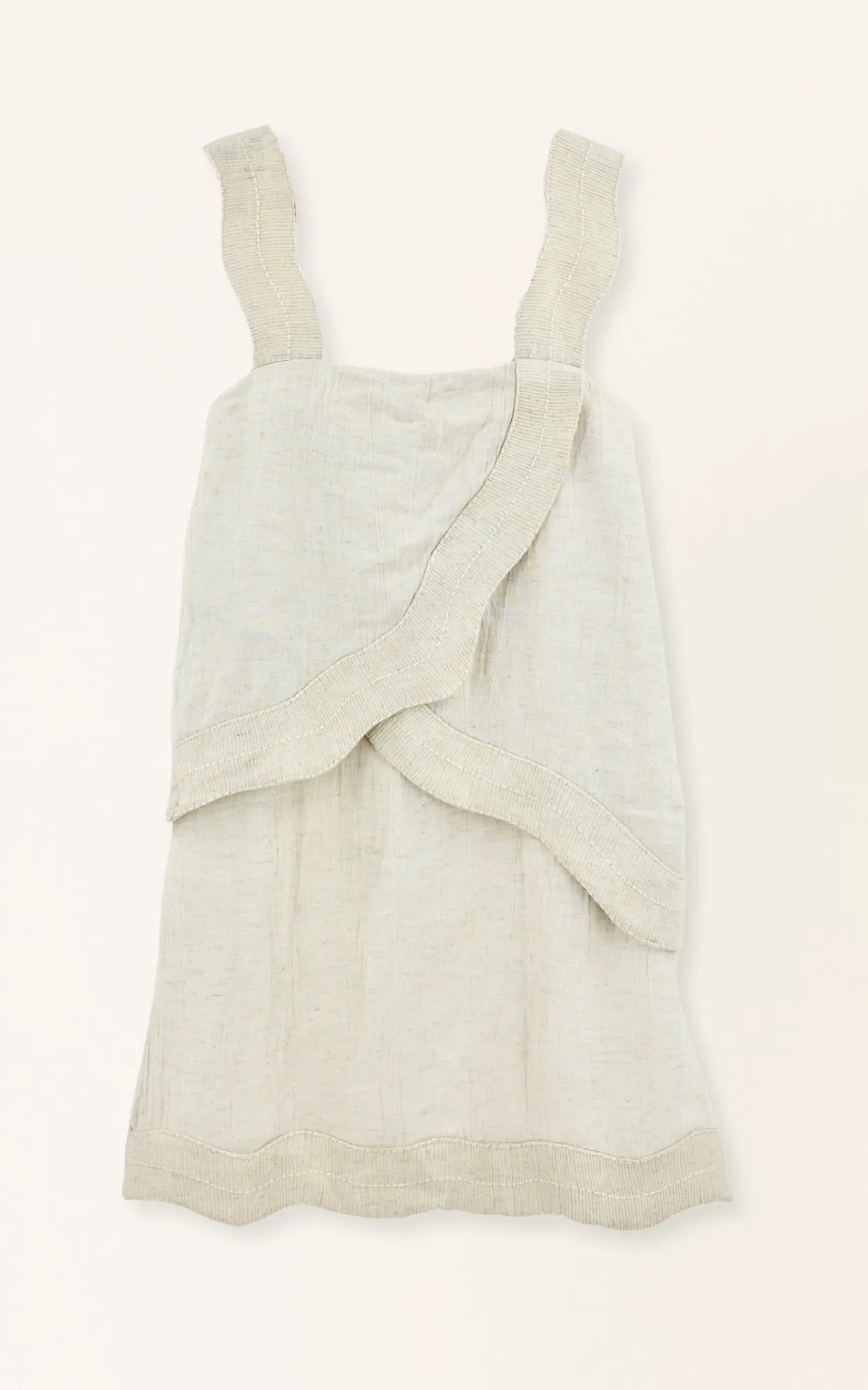 Nicobar Short Dress in Oat Fossil