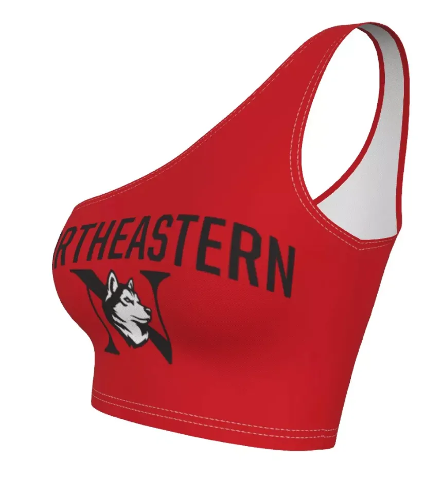 Northeastern Red One Shoulder Top