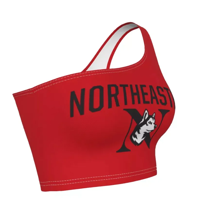 Northeastern Red One Shoulder Top