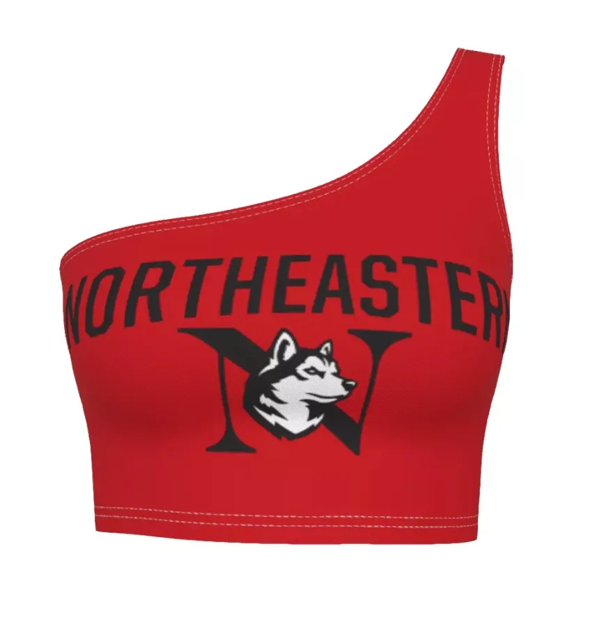 Northeastern Red One Shoulder Top
