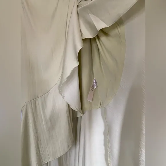 NWT Maeve Anthropologie Chartreuse XXS Ruffled Wrap Skirt