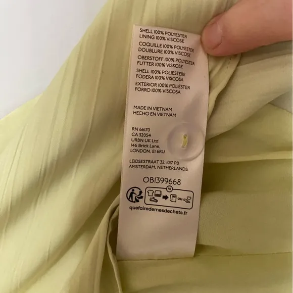 NWT Maeve Anthropologie Chartreuse XXS Ruffled Wrap Skirt