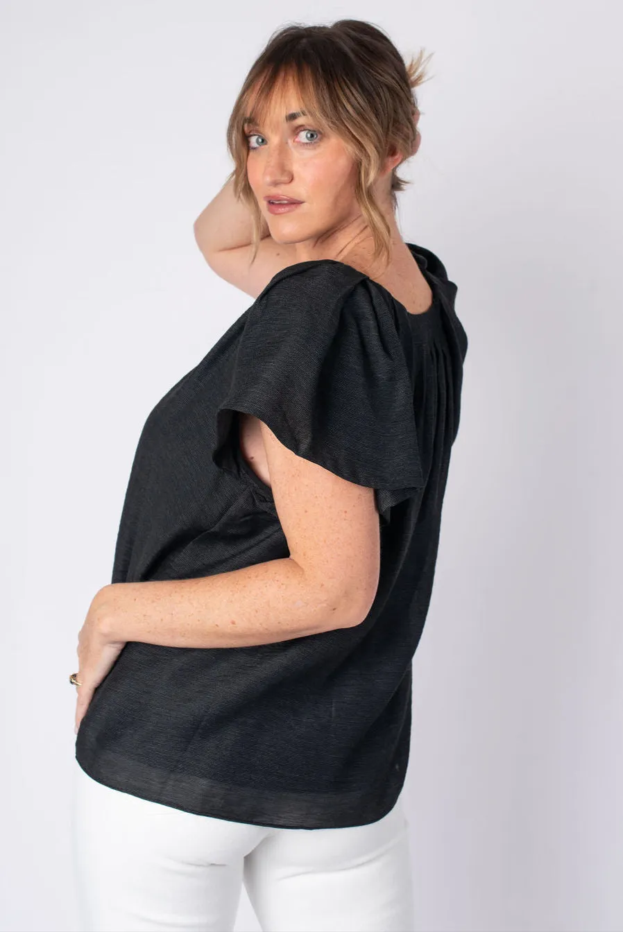 Olivia Flutter Sleeve Blouse