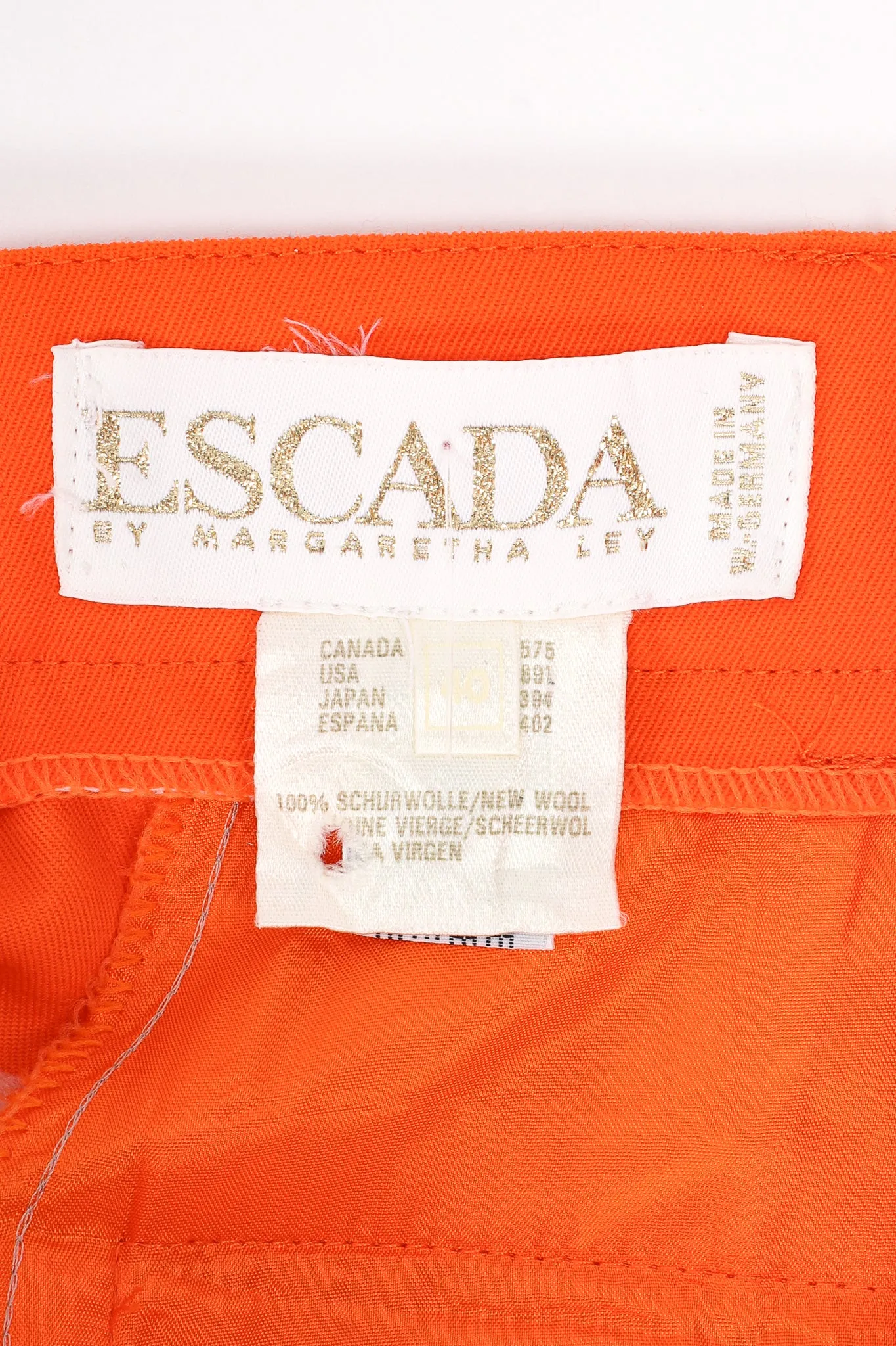 Orange Double Pleated Pant