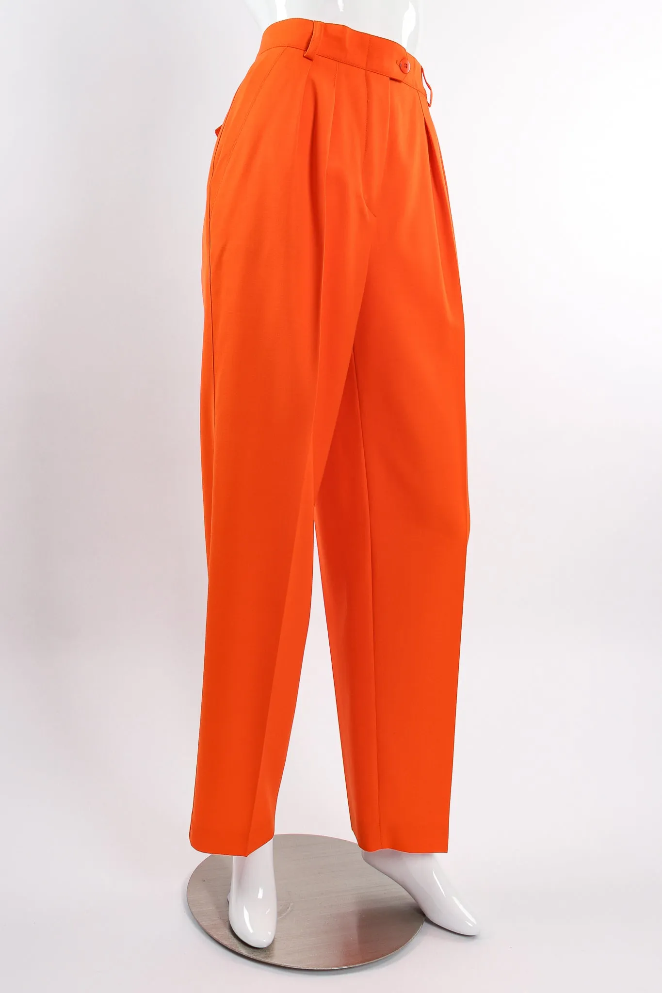Orange Double Pleated Pant
